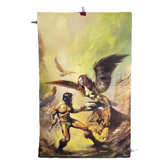 Vintage Boris Vallejo The Maker of the Universe Poster 1979 36.25x23 Netherlands - Picture 1 of 7